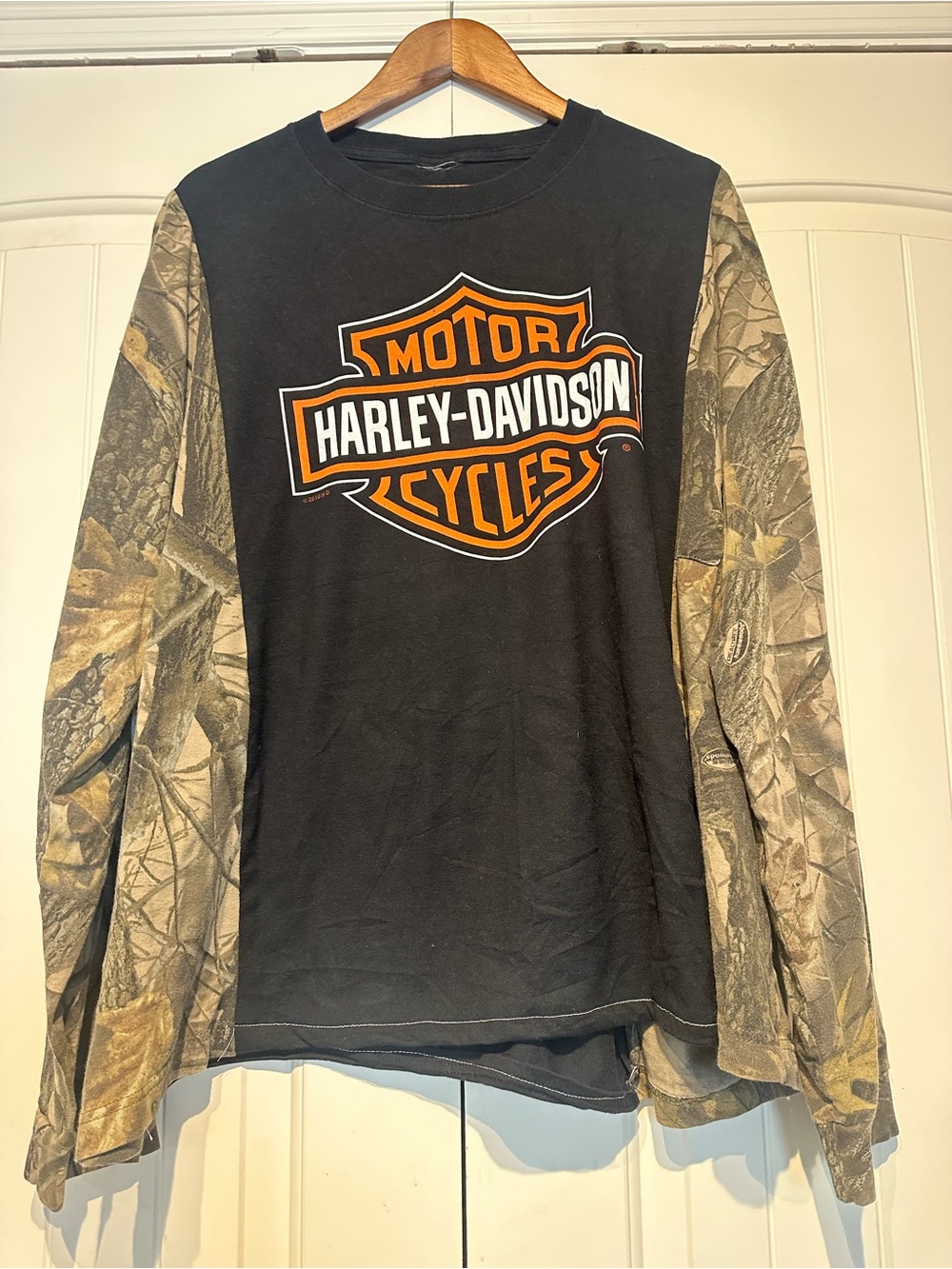 Reworked Harley-Davidson Long Sleeve Shirt Size 3XL